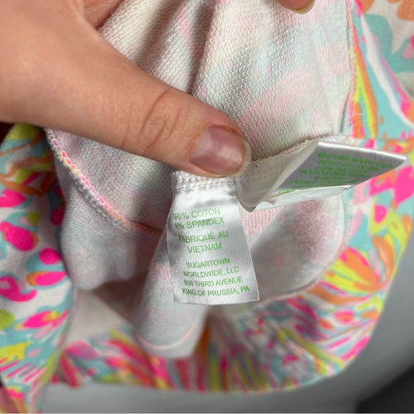 Lilly Pulitzer Colorful Floral Whiting Cutout Back Shift Dress in Scuba to Cuba - Picture 6 of 8